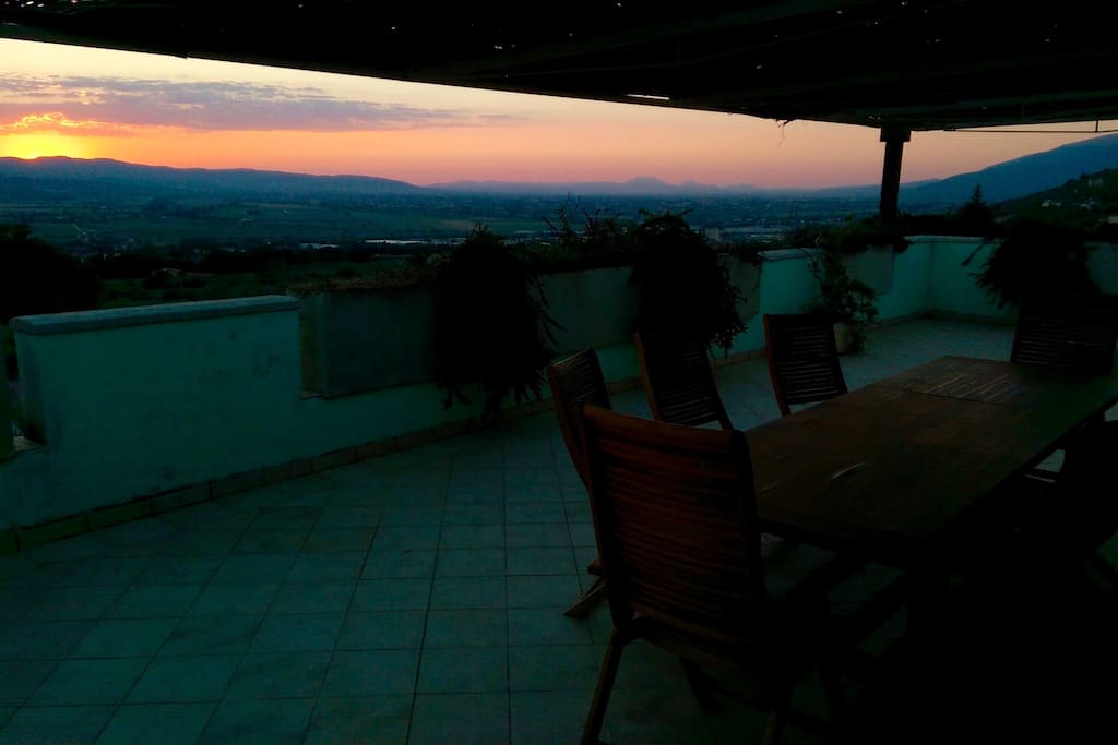 Terrazza al tramonto