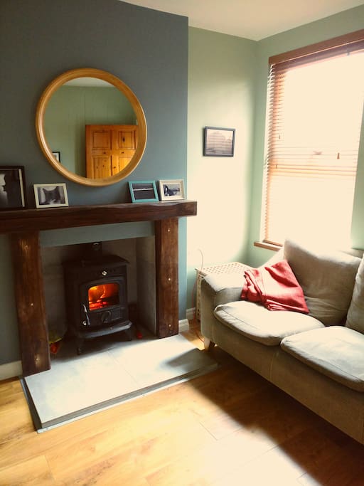 Traditional fireplace