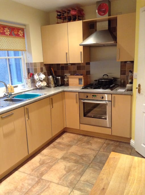 Galley kitchen with dishwasher