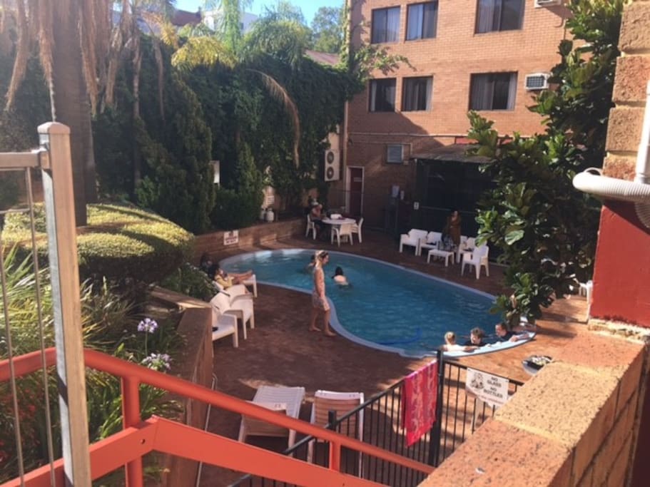 Hotel pool area