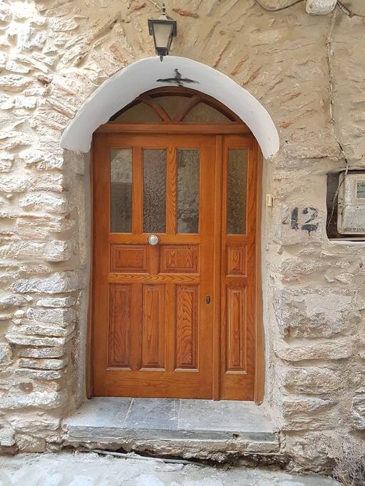 The entrance of the house