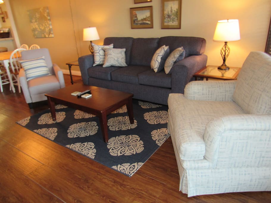 Living room with couch and 2 chairs