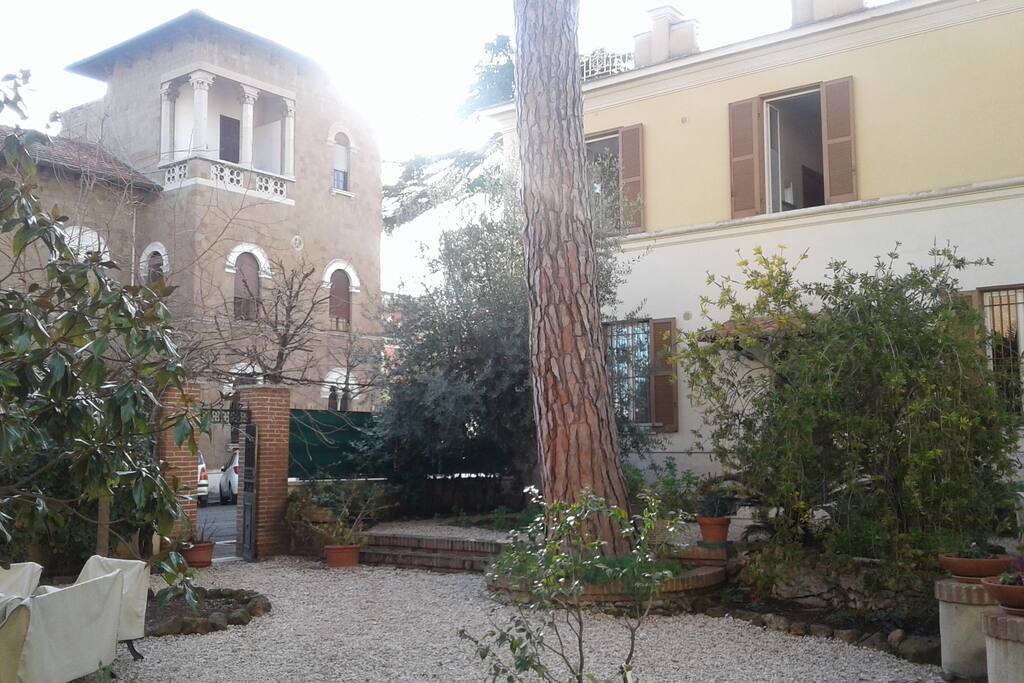 the house from the private garden