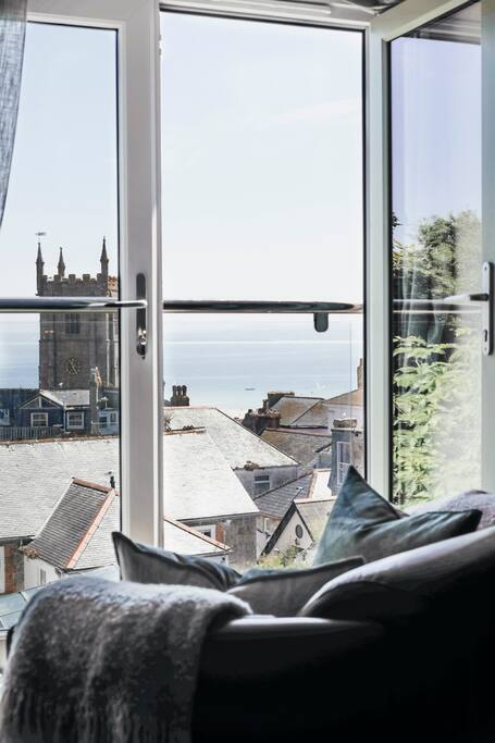 Sea view from living room window