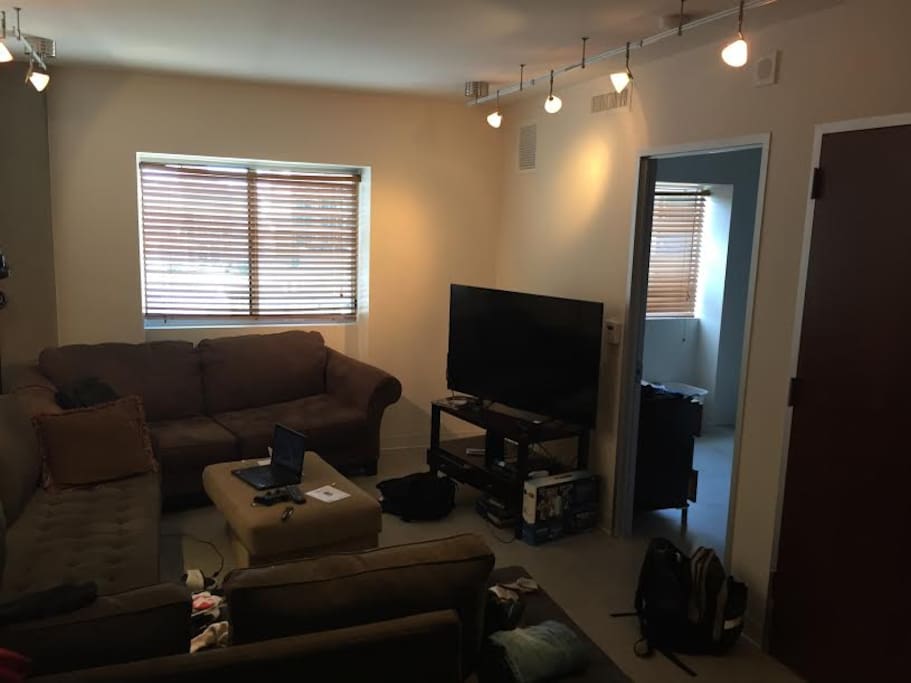 Living room with 2 love seats