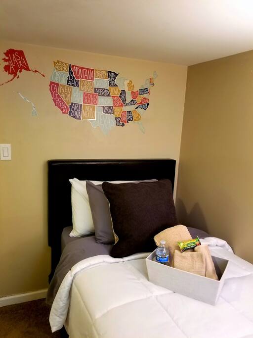 Bed 1 in 2 bed shared room