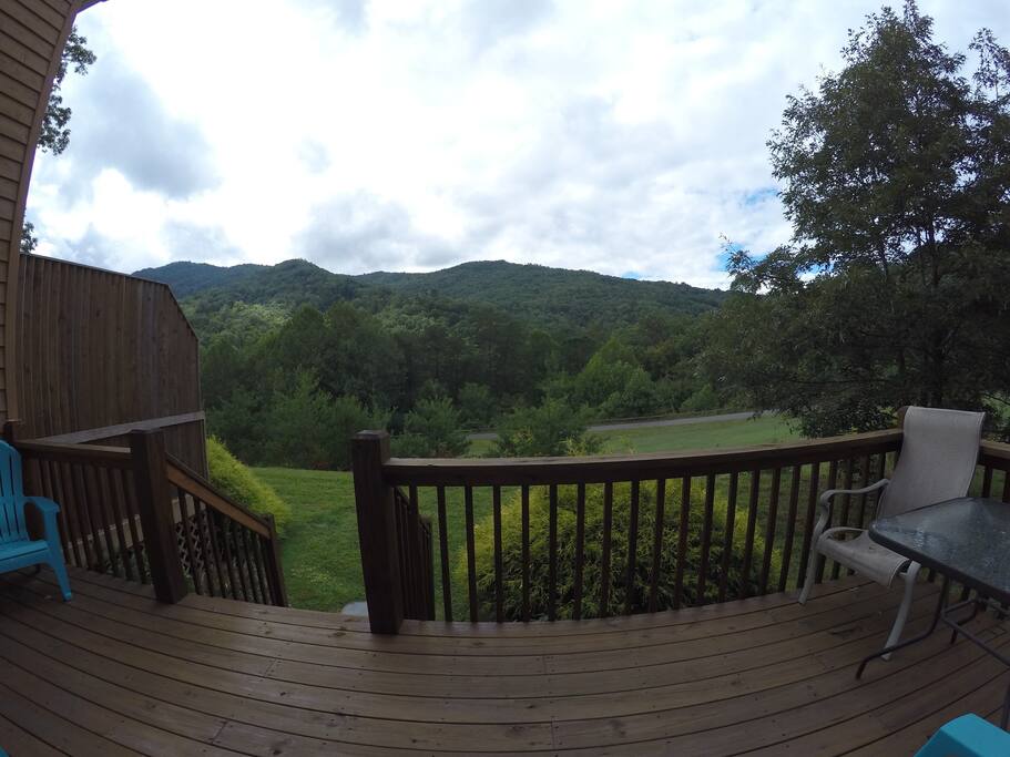 Wide angle view at dusk
