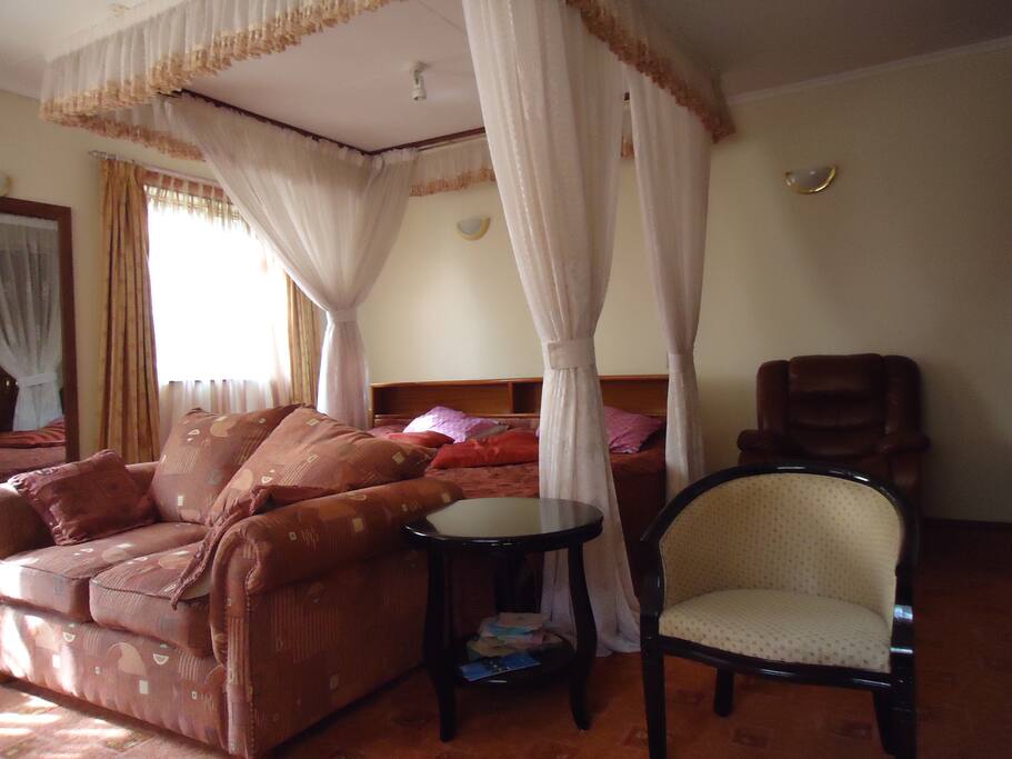 Studio apartment bedroom/sitting room