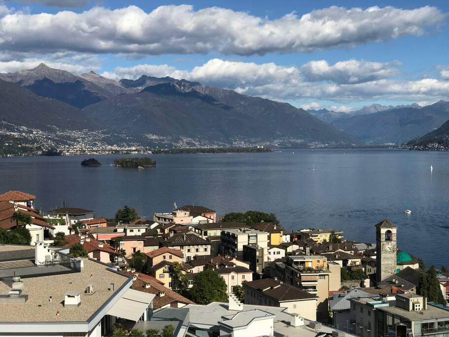 Die Aussicht vom Balkon