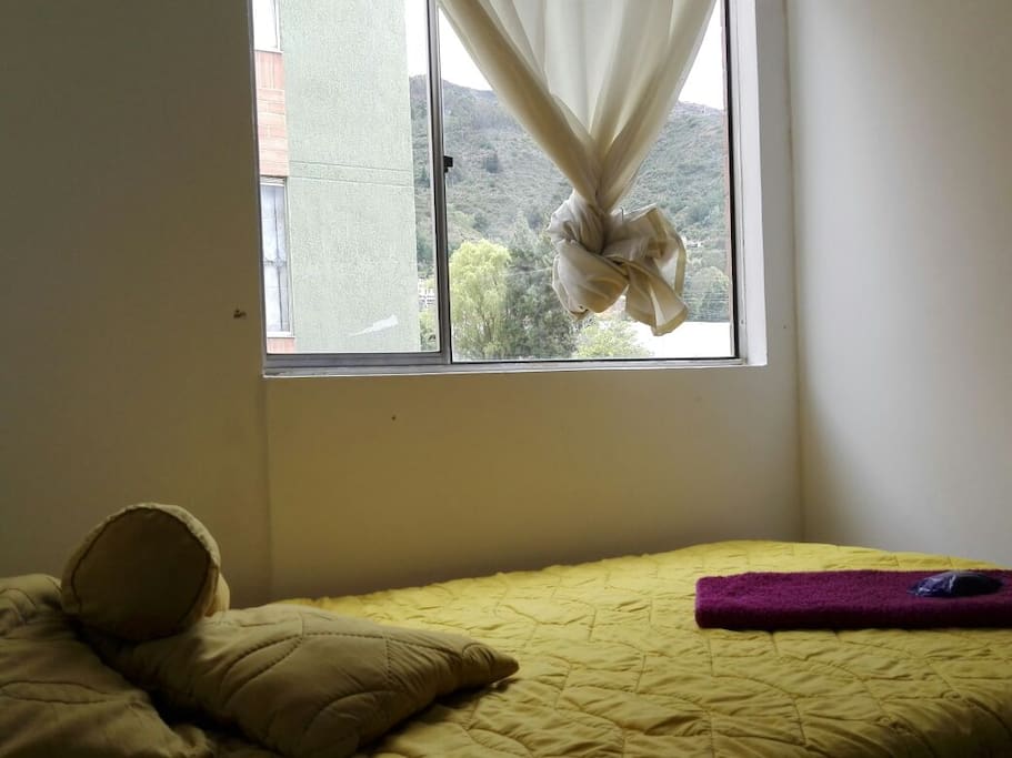 Vista a la montaña desde la habitación del huésped