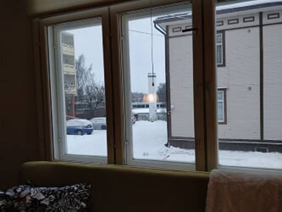 Näkymä olohuoneesta/View from the living room