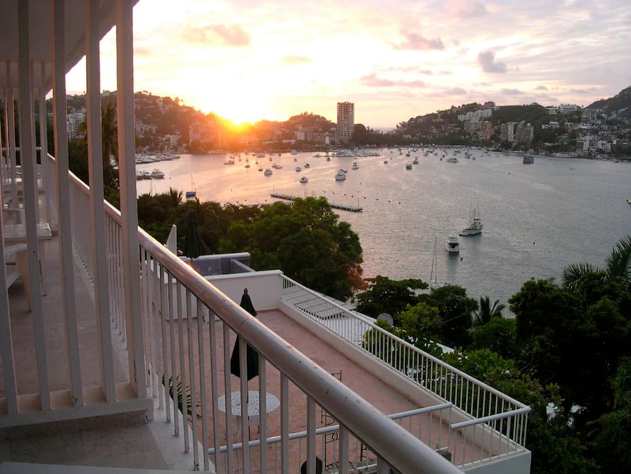 magia de la vista al atardecer