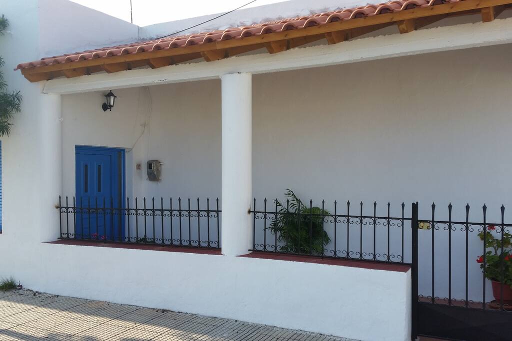 The entrance of the house
