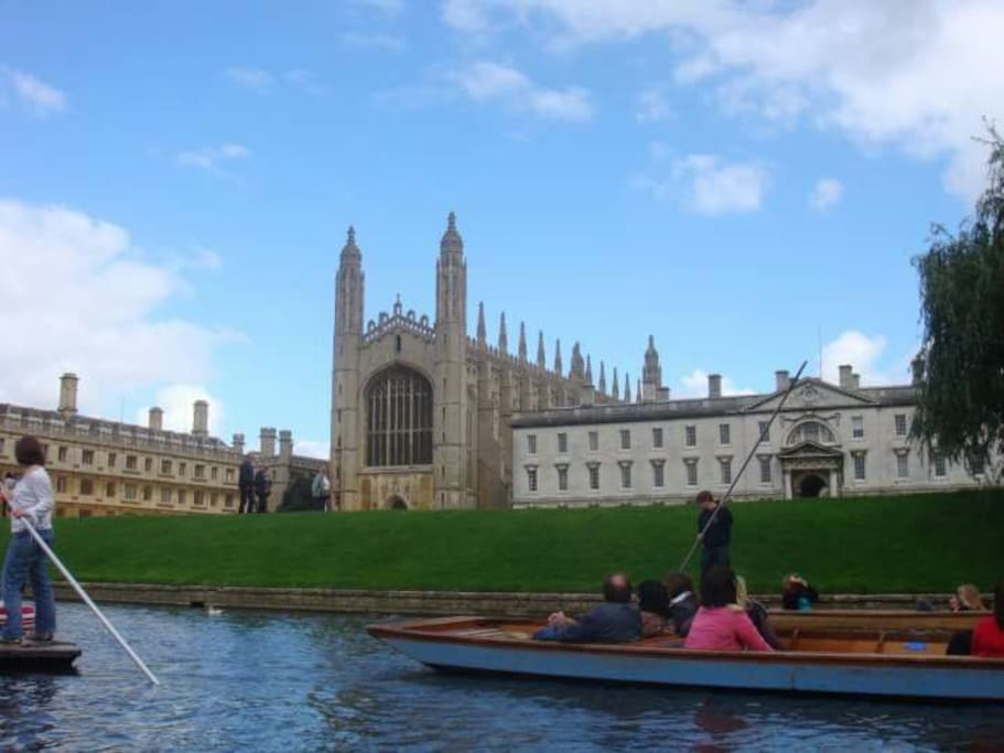 Punting on river Cam