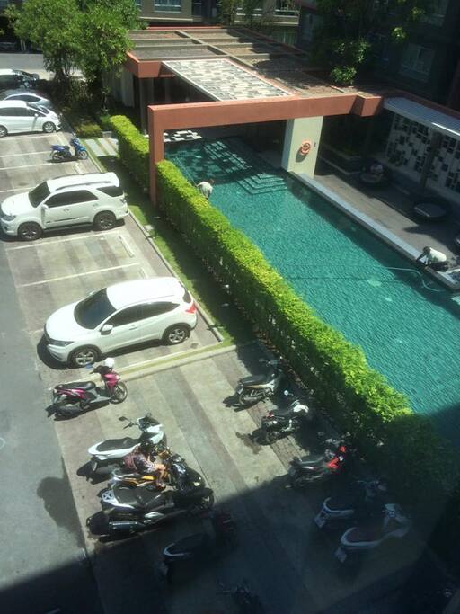 View from one of the windows in condo.