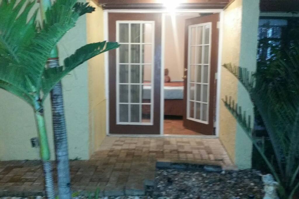 Private bedroom entry