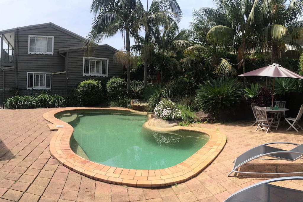 Relaxing pool area.