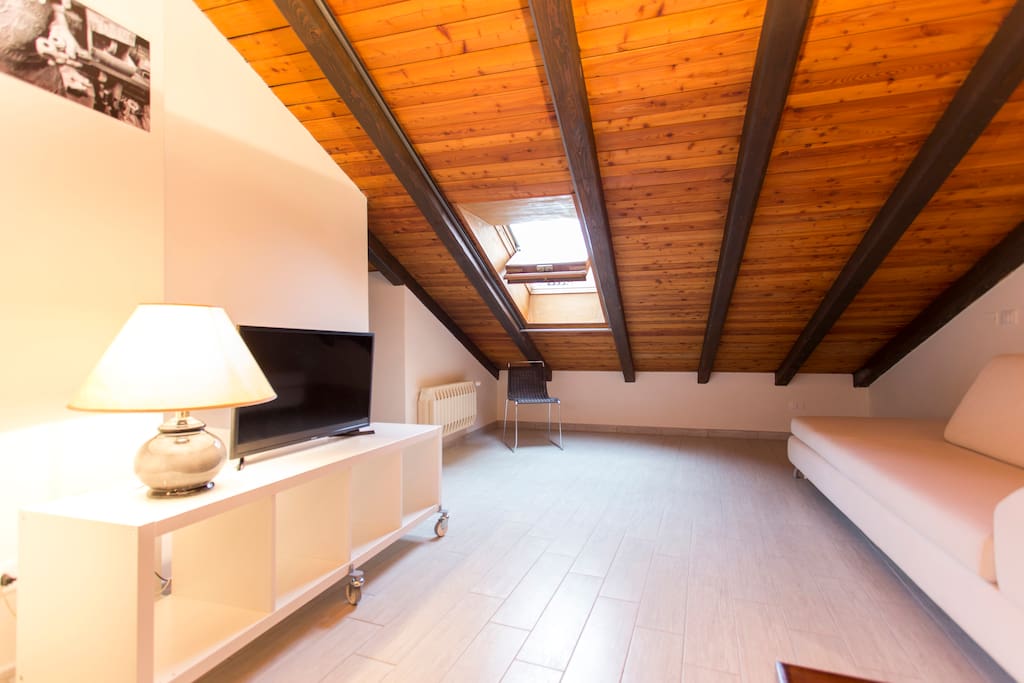 Cool living room with TV
