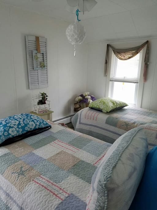 Guest room looking out over the lake