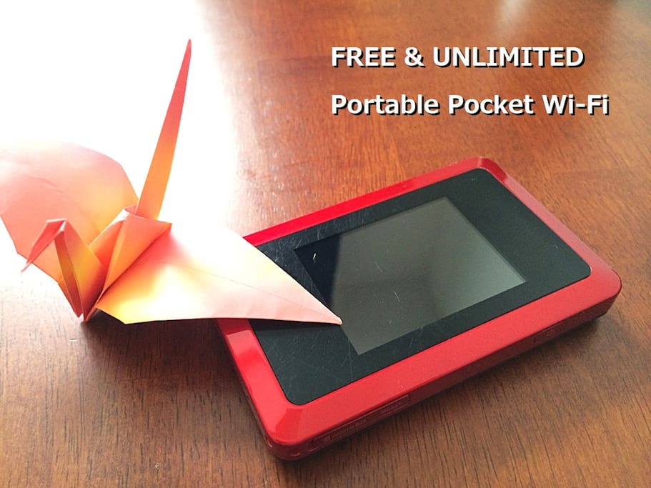 I've prepared FREE unlimited portable wifi for all the guests! You will get stable wifi connection anywhere in Tokyo.