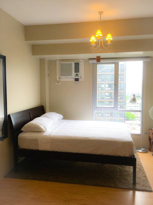 Brand new bed with hotel-quality mattress.