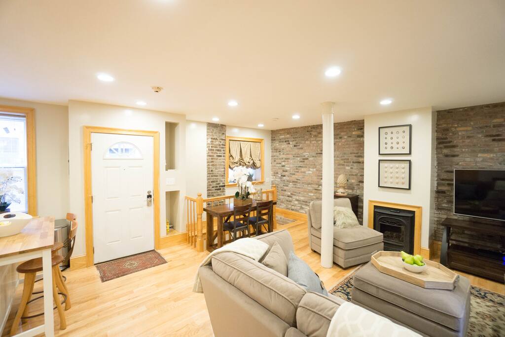 Upstairs - White door is the apartment entrance.