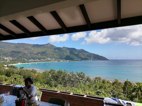 One of the best views of Beau Vallon Bay.