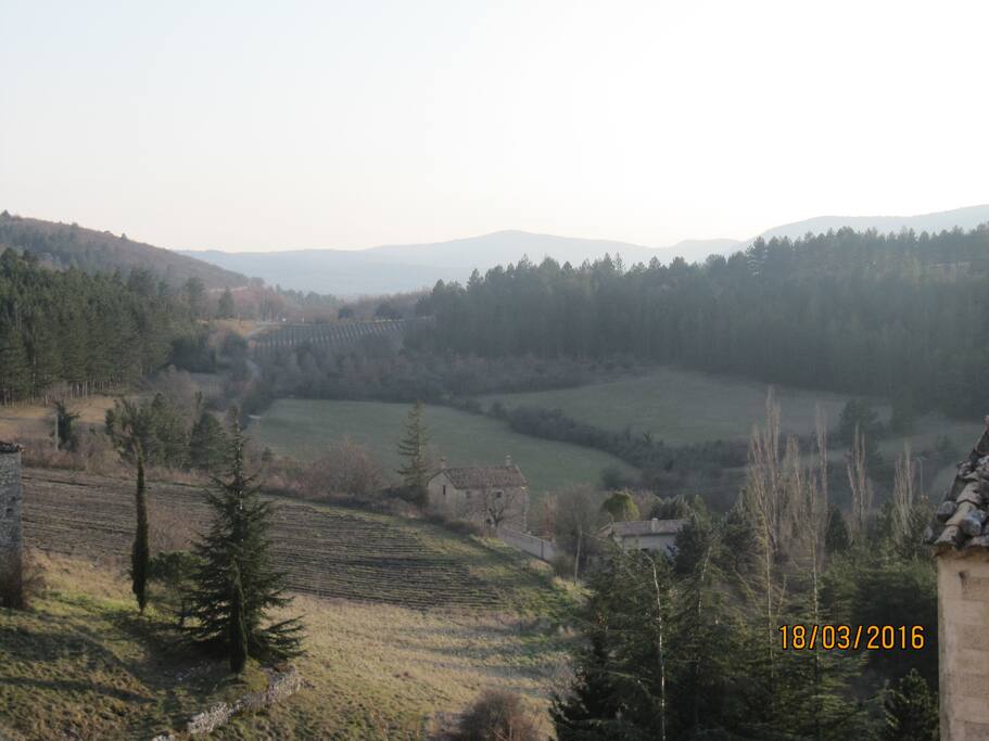 Au Printemps: La vue depuis le balcon