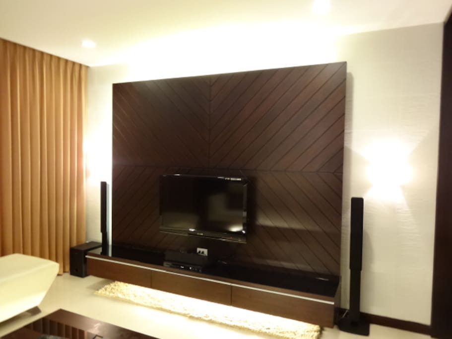 Living Room with TV and DVD Player