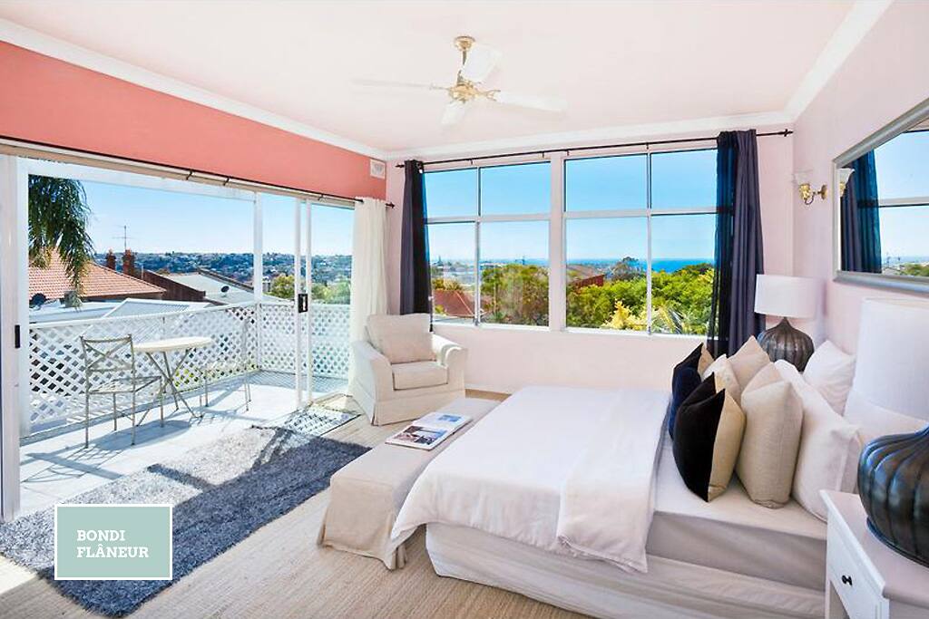 Bedroom #1 - Spectacular views across Bondi to the ocean.