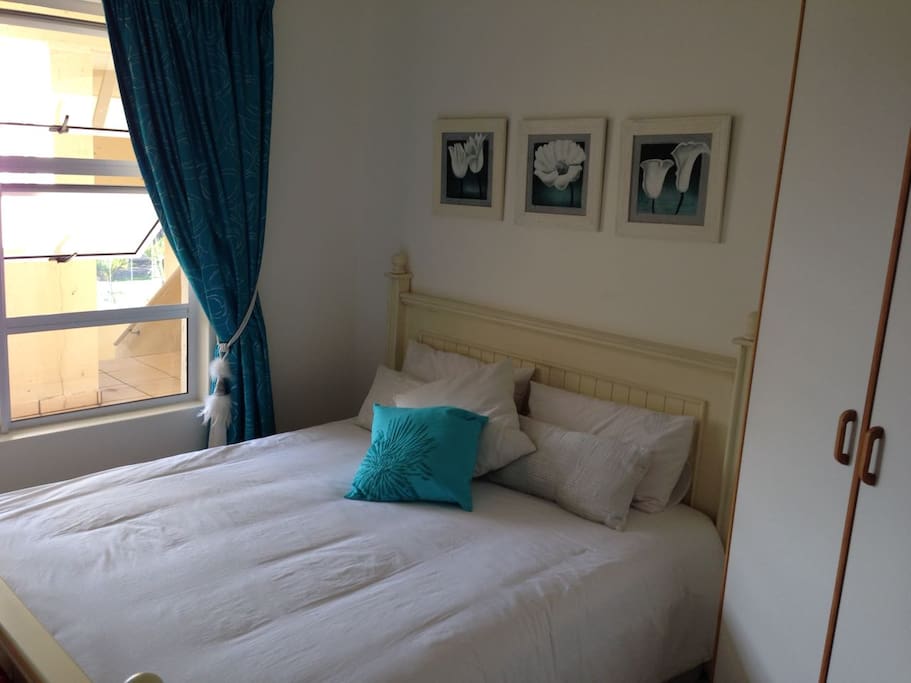 Beautiful blue-themed second bedroom