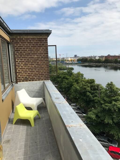 Balcony facing the lakes