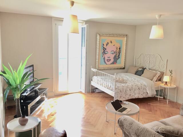 060 Appart. 1 min from Lausanne & Parking&Terrace
