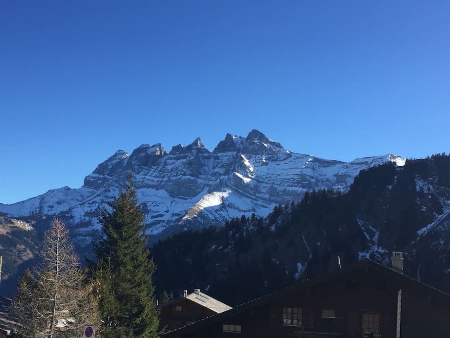 Vue de l'appartement (les dents du midi)