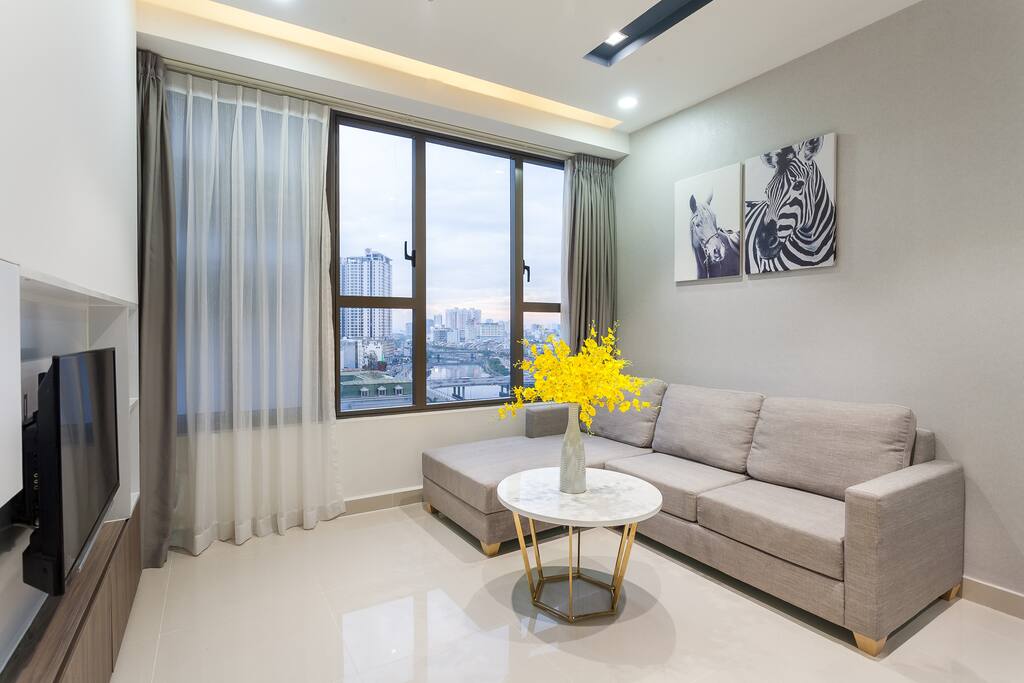 Living room with stunning view!