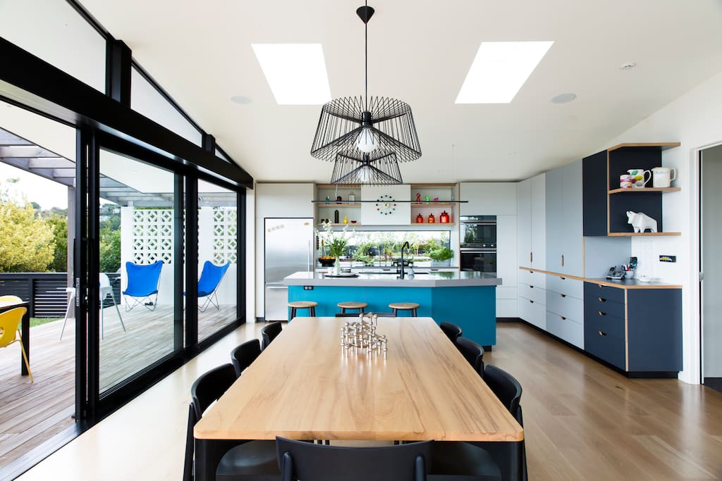 Kitchen + Dining + Deck