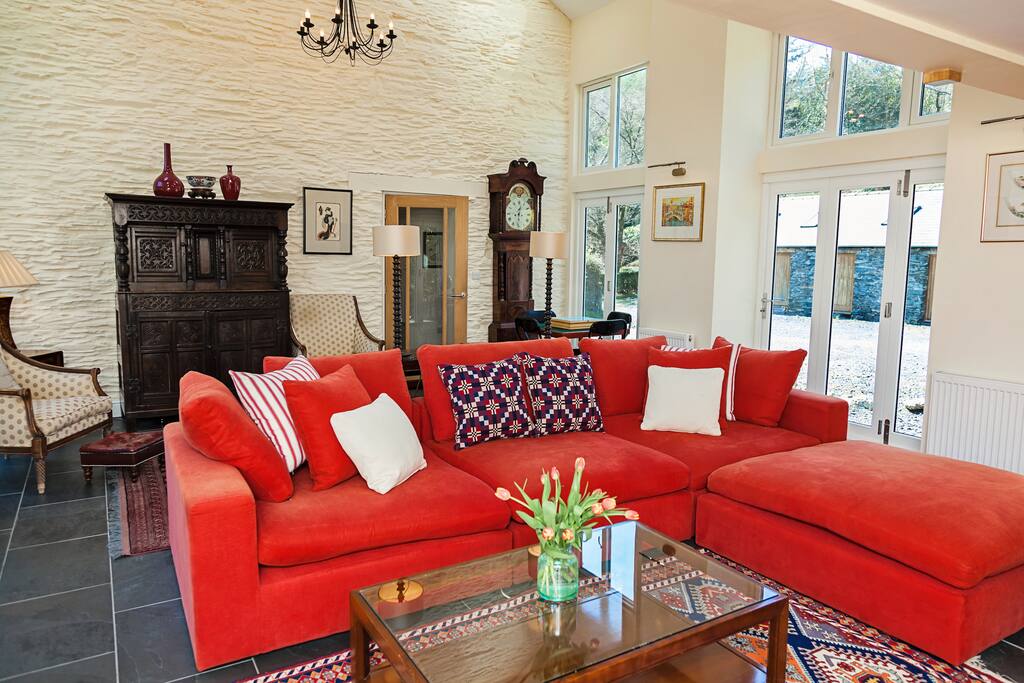 The old barn. Now a fabulous space for the whole family. Watch a movie? play cards? put a puzzle together? all here.