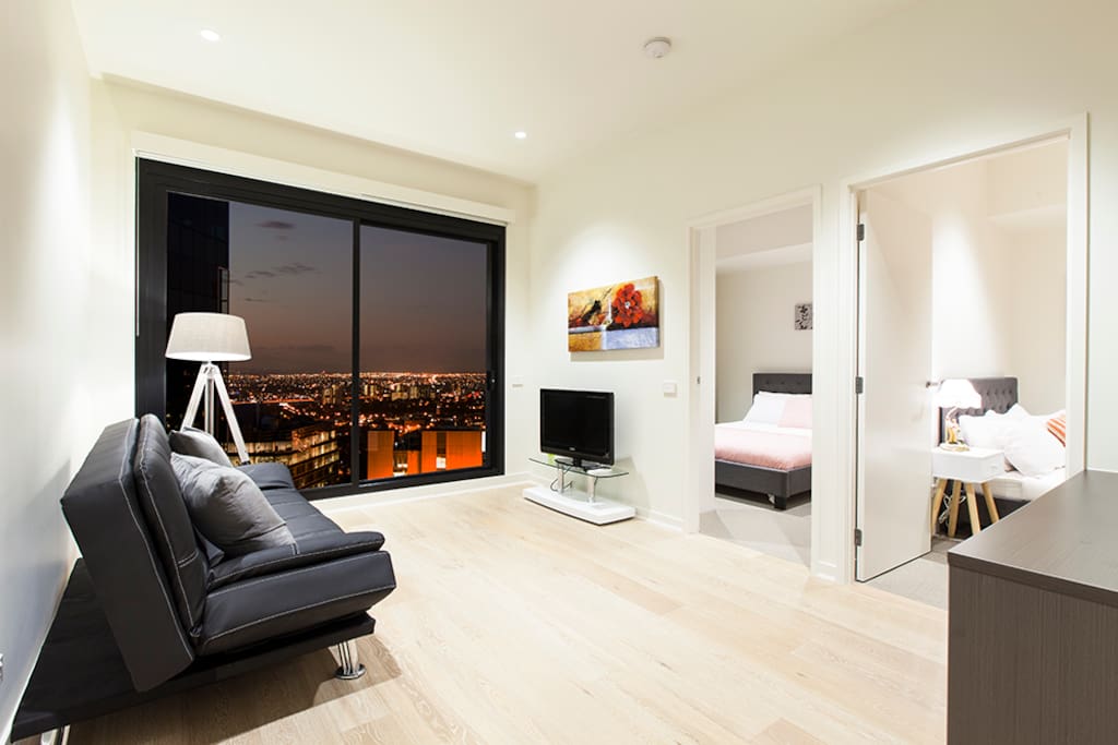 Livingroom : Tv, Private balcony, sofa bed can be folded out to accommodate more guests