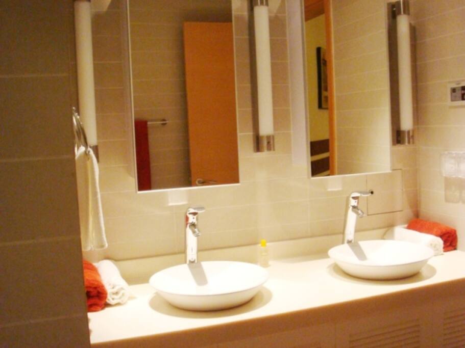 the bathroom