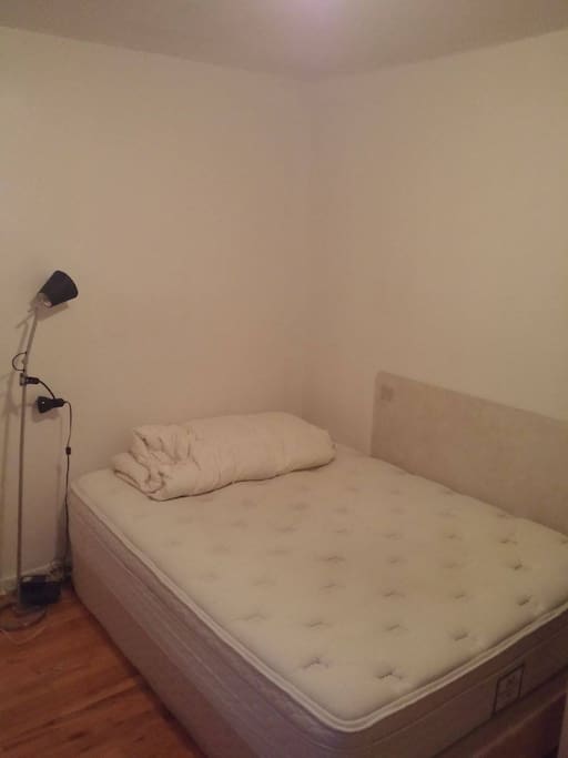 Queen bed. Bed sheets will be installed