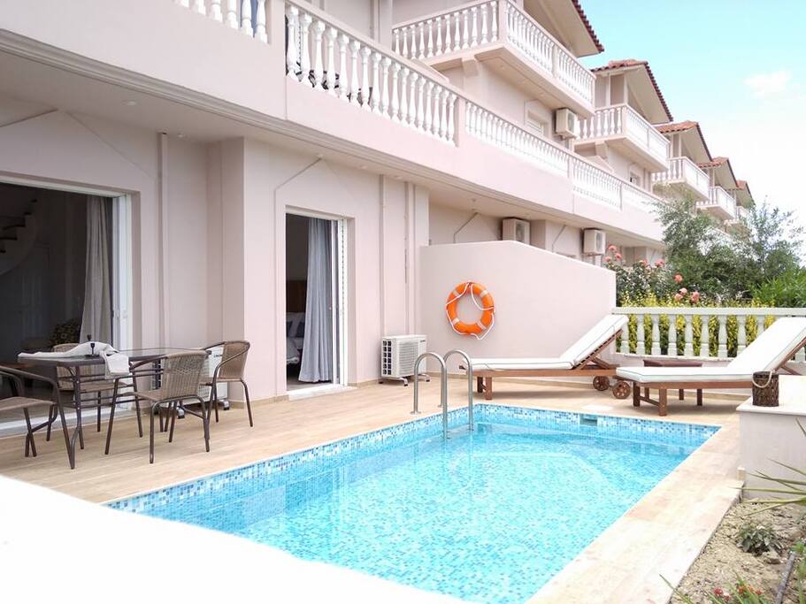 Terrace and pool