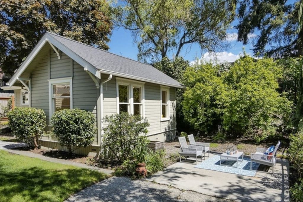 The cottage and patio!
