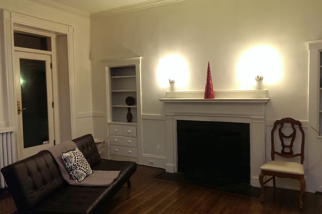 living room with couch that sleeps 2 if needed