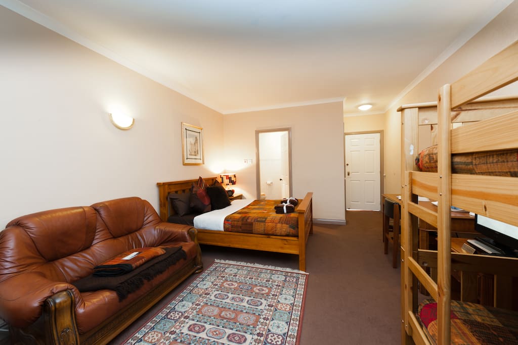 Spacious bedrooms with 5 bed spaces.