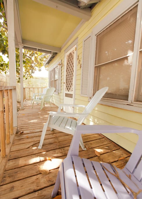 Front porch side view..in the sunshine