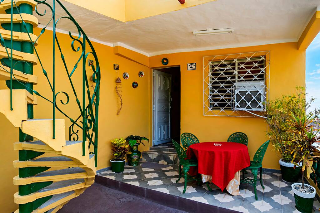 Terraza techada