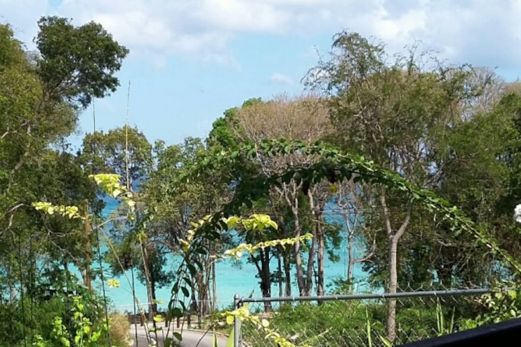 The sea at Batts Rock - from the breakfast table