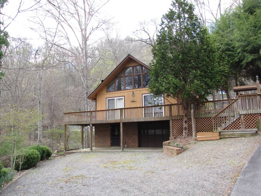 Front of home and parking.