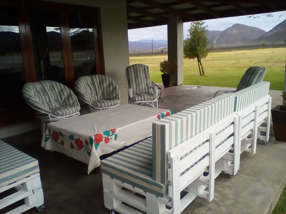 Comfortable Patio with mountain views