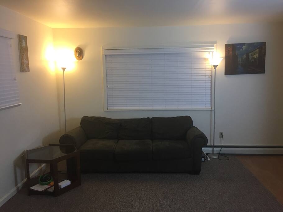 Very cosy living room area. Lovely paintings to make you feel at home